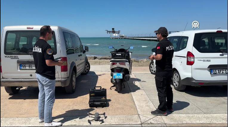 Denize girenleri havadan, karadan ve denizden uyardılar - Resim: 24